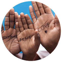 Tolerance, peace and love. Matofu, 41, & son Suphi, 10, and Didier, 27 (all aliases) live at a safehouse in Malawi. They moved here after homophobic attacks at Dzaleka refugee camp.  Matofu says he wants to see tolerance in the future. To him that means, “you must understand each other, accept all sides of a person. A chapati has two sides. Both sides don’t look the same, but both sides are needed, both sides have to be accepted for you to consume a chapati.”  Suphi wants peace, which means: “Not fighting, not hurting each other, no hard. It’s good to be peaceful.”  Frank wants love: “Love - to live in a family and a community where there is love, there’s no discrimination, everyone accepts you the way you are, where they don’t judge you, and you feel the affection of people around you.”  See their web story for more info. CHRR (RFF recipient) have provided support.