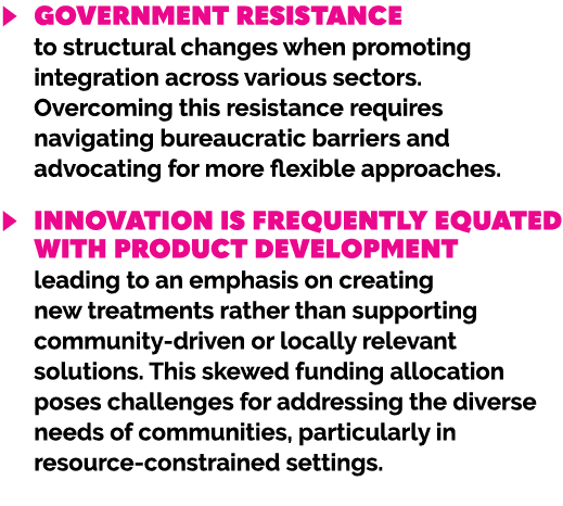￼ Government resistance to structural changes when promoting integration across various sectors. Overcoming this resi...
