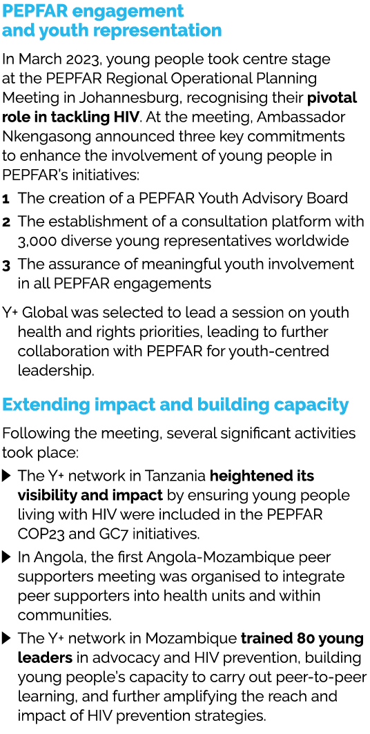 PEPFAR engagement and youth representation In March 2023, young people took centre stage at the PEPFAR Regional Opera...