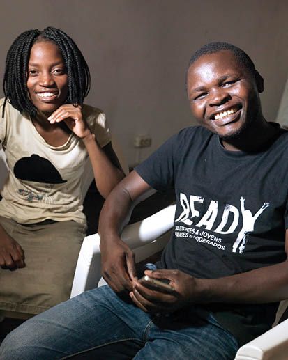 CAT volunteer Fernando Bernardo and Admira Matias who is benefitting from the READY program. 