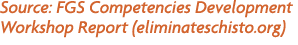 Source: FGS Competencies Development Workshop Report (eliminateschisto.org)
