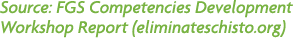 Source: FGS Competencies Development Workshop Report (eliminateschisto.org)