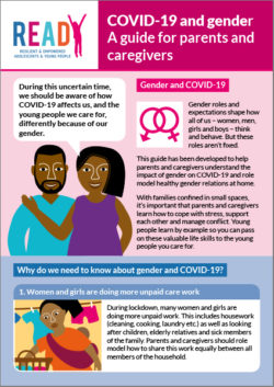 READY guide to gender and COVID-19 (parents and caregivers)
