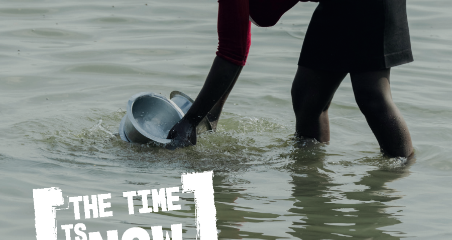FGS Policy Brief front cover shows woman washing pots