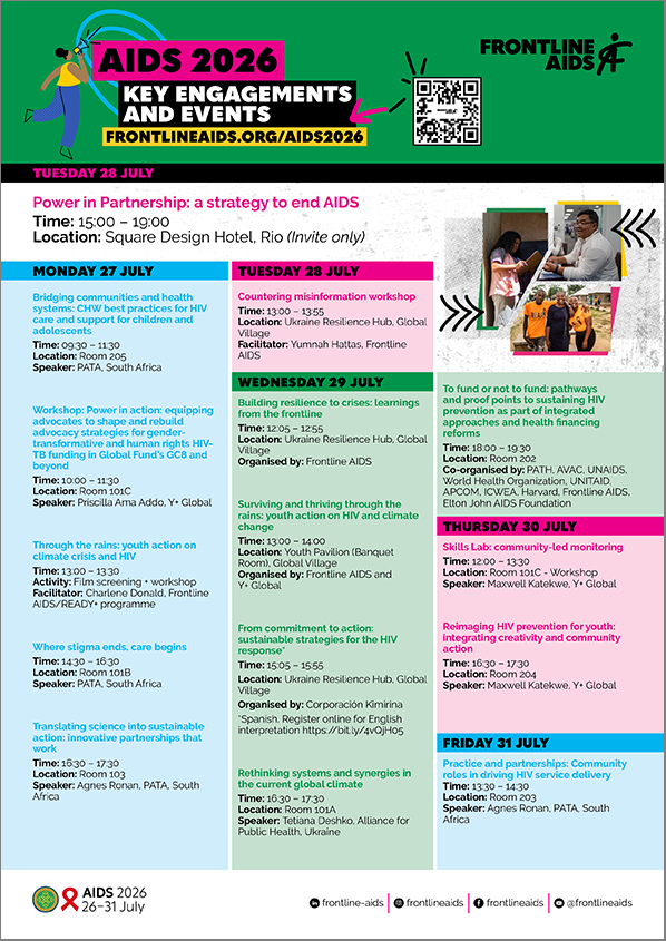 Front cover of Frontline AIDS' AIDS 2026 roadmap