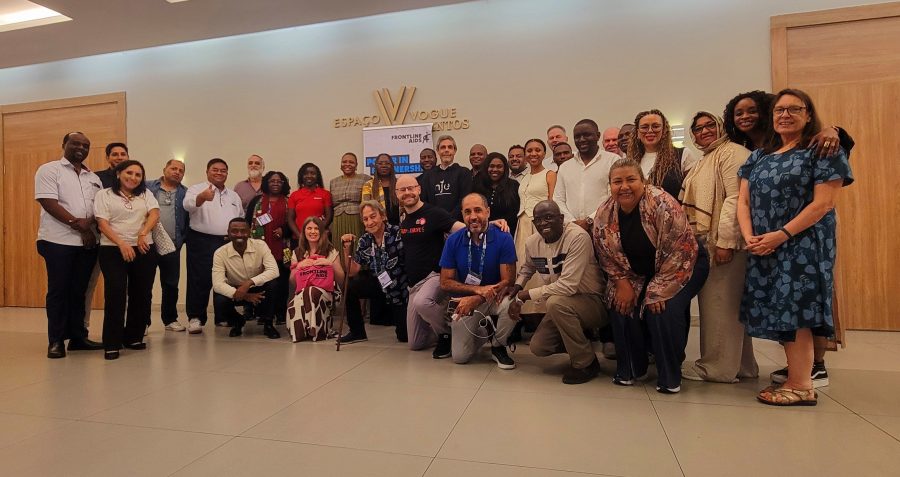 A group of partners from across the Frontline AIDS partnership